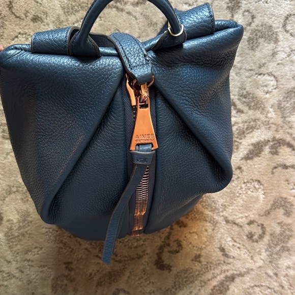 Stylish Blue Leather Backpack main image 5